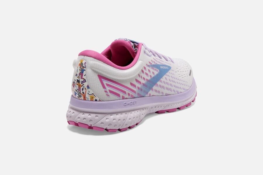 Brooks Ghost 13 Road Loopschoenen Dames - Wit/Roze/Blauw - 457036WQN